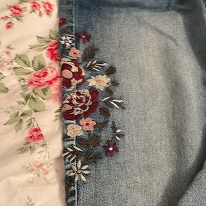 Floral jeans